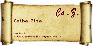 Csiba Zita névjegykártya