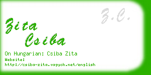 zita csiba business card
